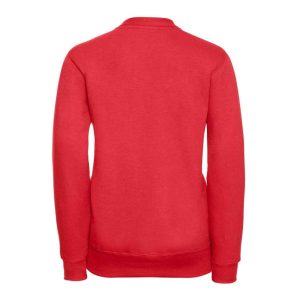 Read view of a red cardigan.