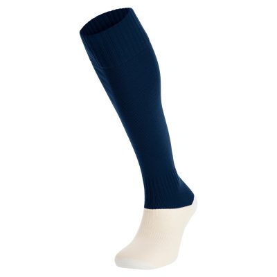 Frontal view of Macron's Round Evo sock for PE in navy.
