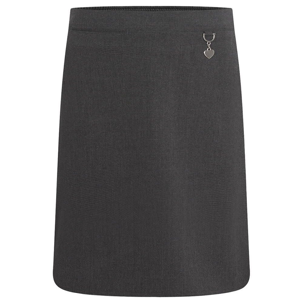Grey Stretch School Skirt