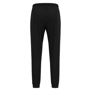Rear view of Macron's Neckar tracksuit bottoms for PE in black.