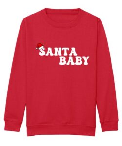 The adults "Santa Baby" Christmas sweatshirt in red