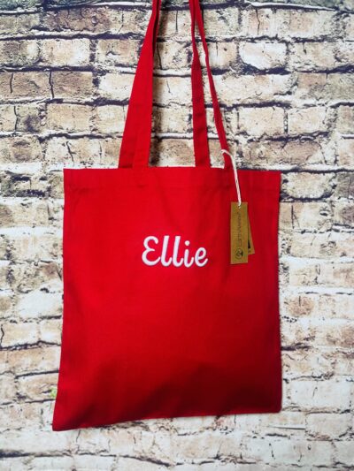 3D Embroidered Coloured Tote Bag