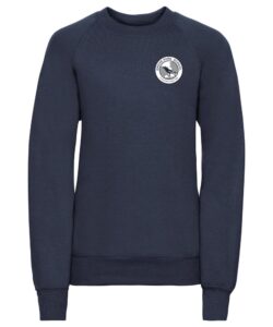 Frontal view of the Grove Park School navy sweatshirt