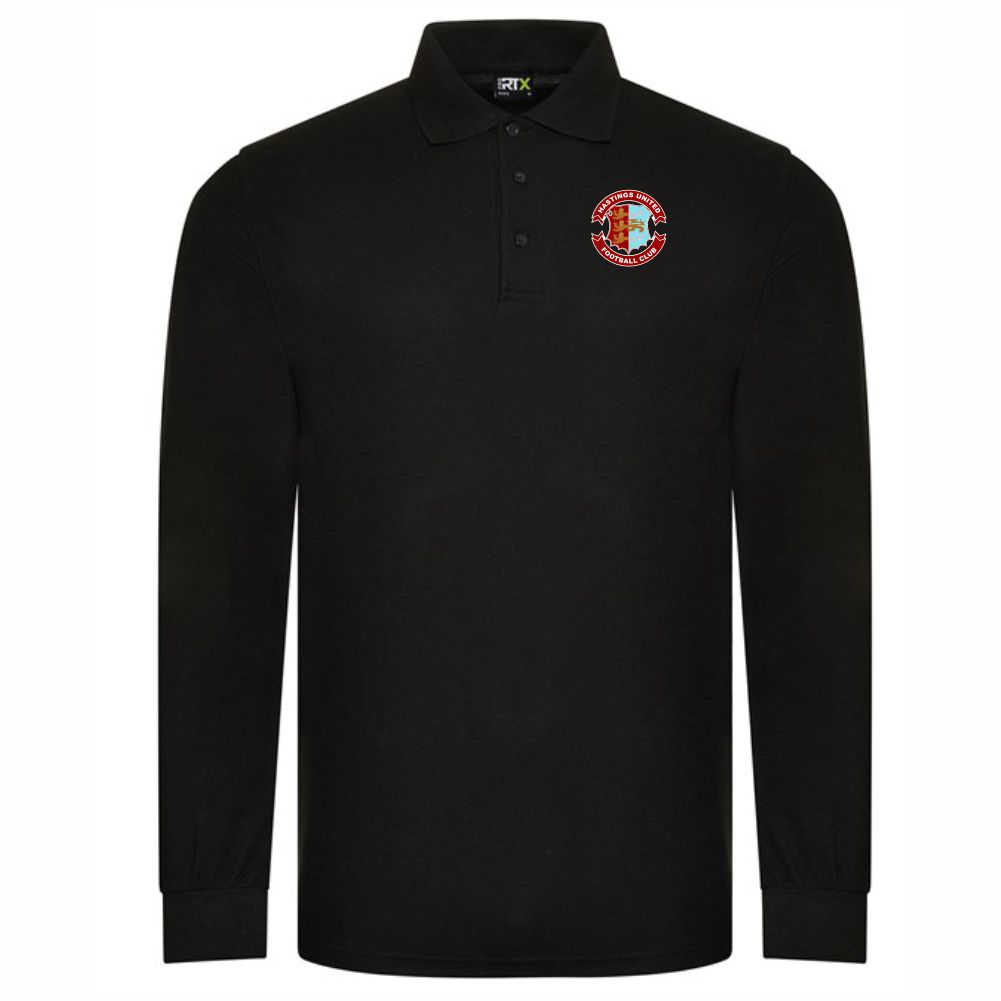 HASTINGS UNITED FC - RETRO L/S POLO SHIRT - available in 4 colours - Image 4