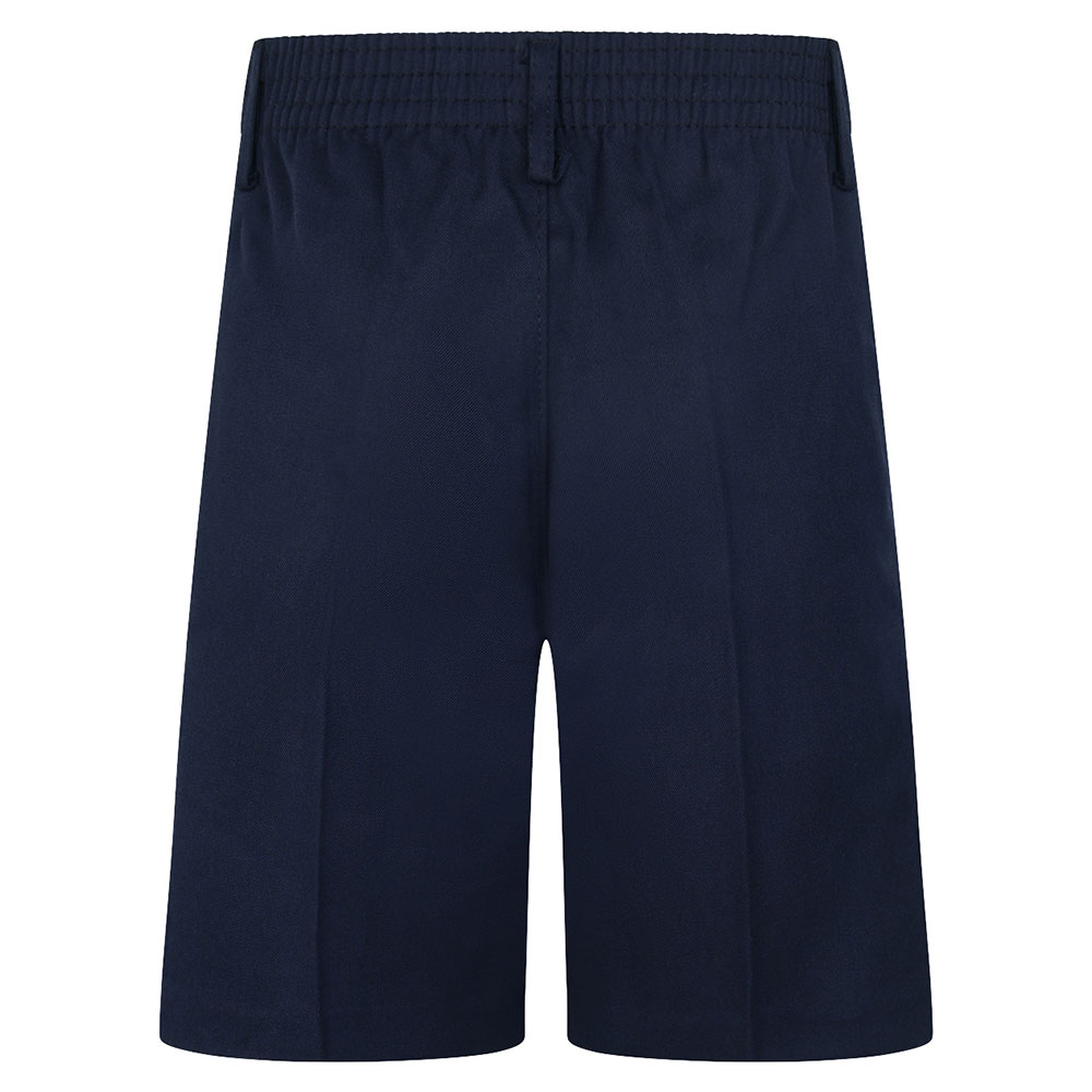 Rear view if standard-fit boys' shorts in navy