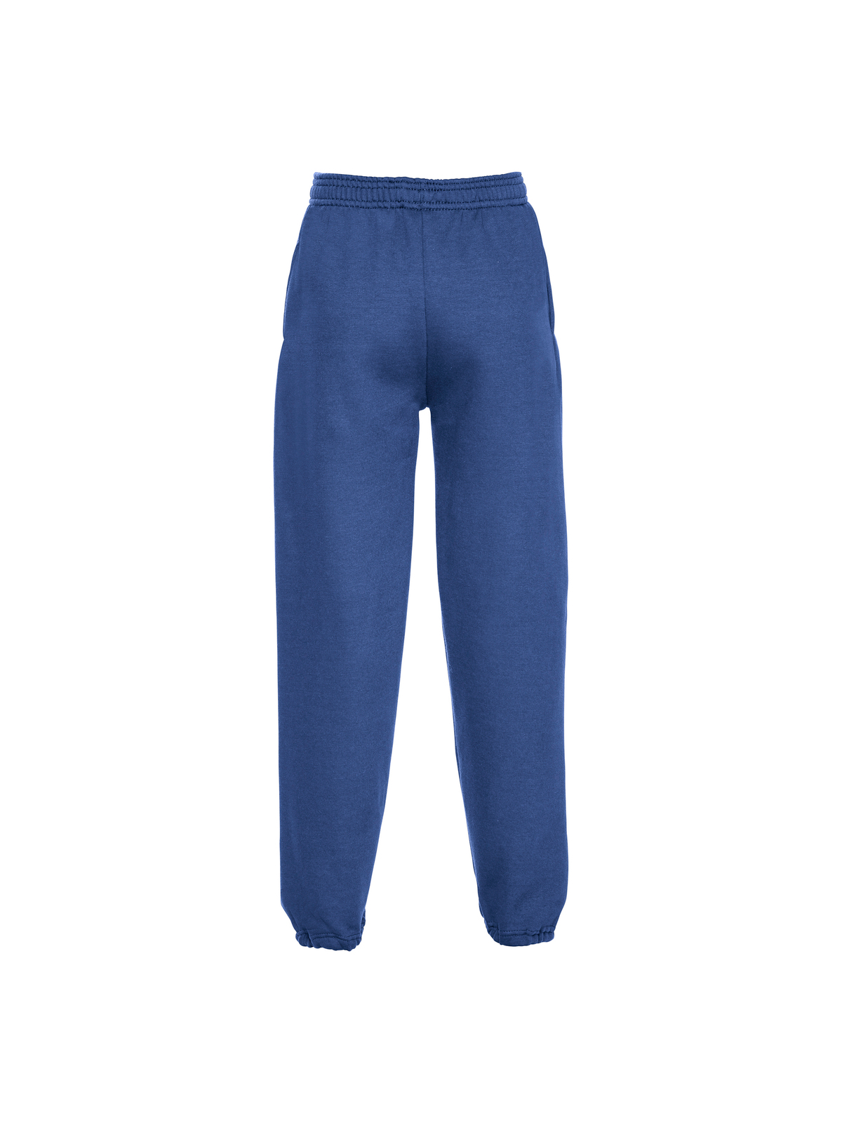 Rear view of kids' royal-blue joggers