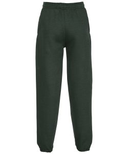 Rear view of kids' bottle-green joggers