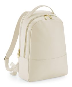 Frontal view of the Penelope backpack in the cream-coloured oyster