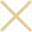 A golden X on a white background