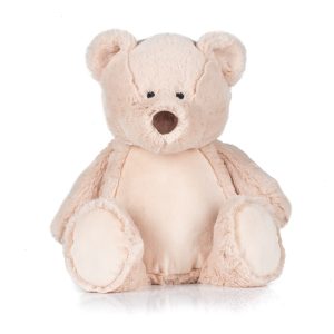 Frontal view of the large "Ted" teddy bear without personalisation.