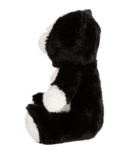 Side view of the black personalised "Cooper" cat teddy