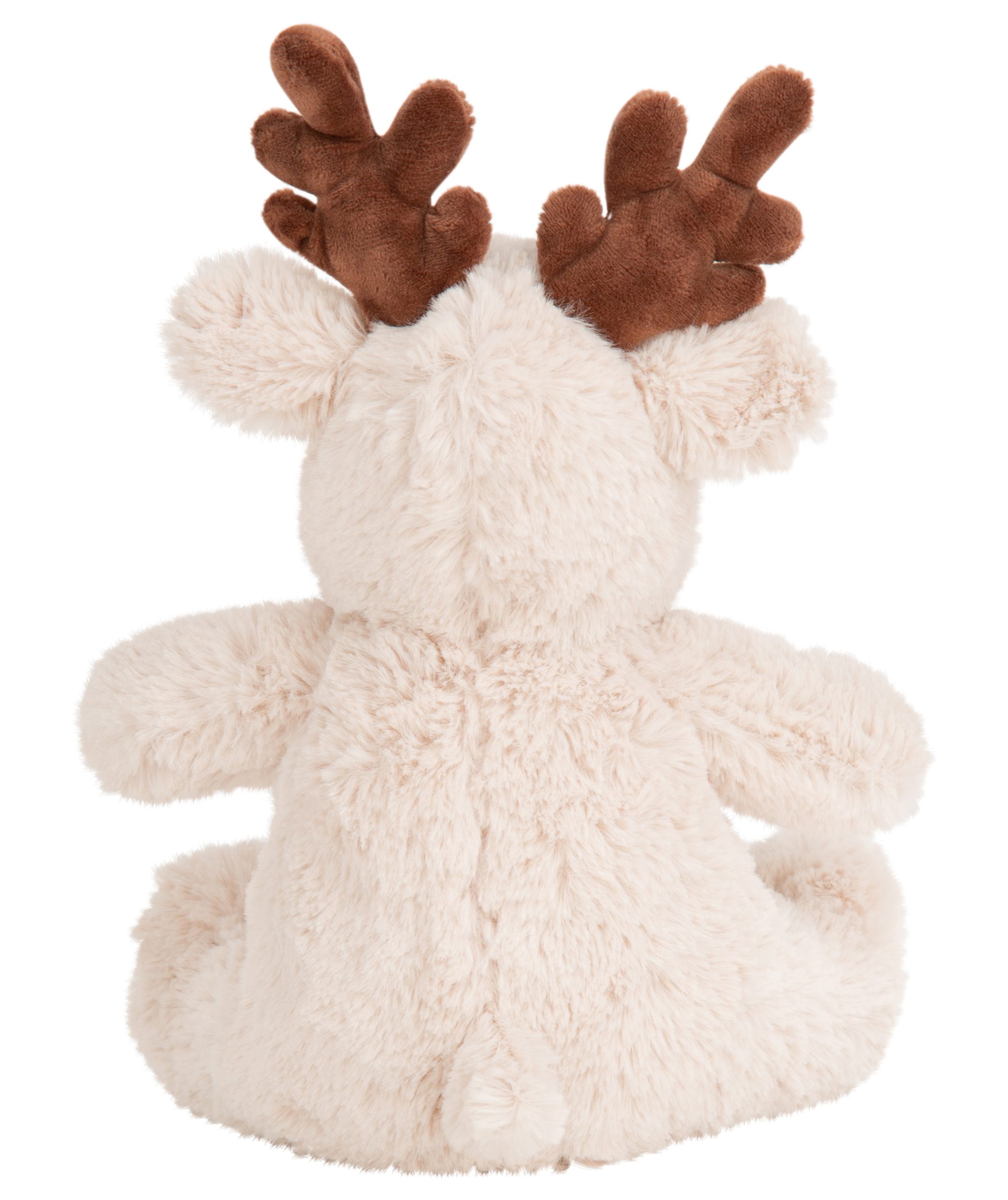 Rear view of the personalised "Rudolph" reindeer teddy