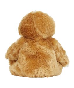 Rear view of the orange-brown personalised "Sunny" sloth teddy