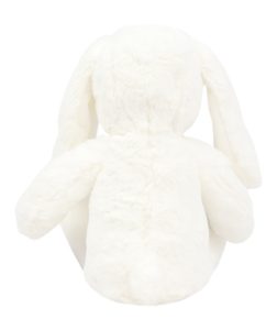 Rear view of the personalised "Wendy" white bunny teddy