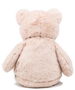 Rear view of the large "Ted" teddy bear.