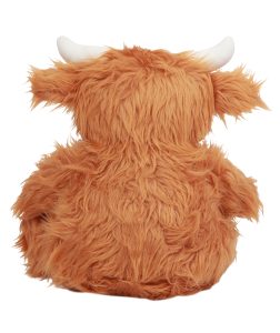 Rear view of a highland cow teddy.