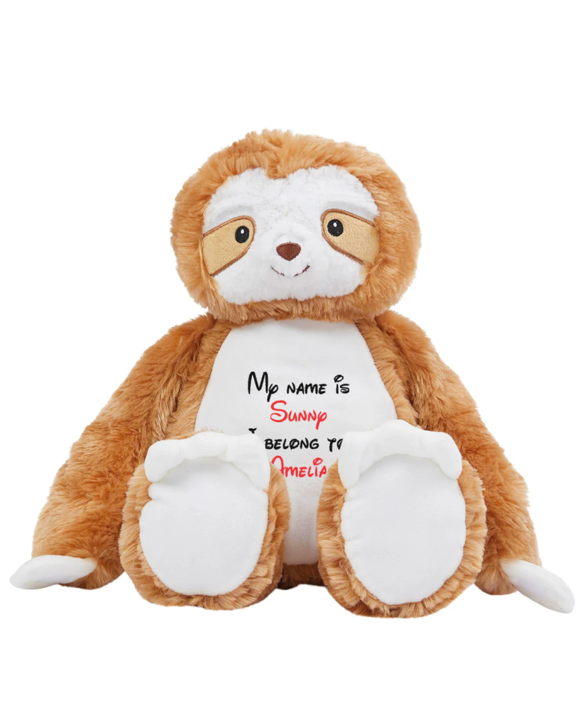 Large Personalised Sloth Teddy