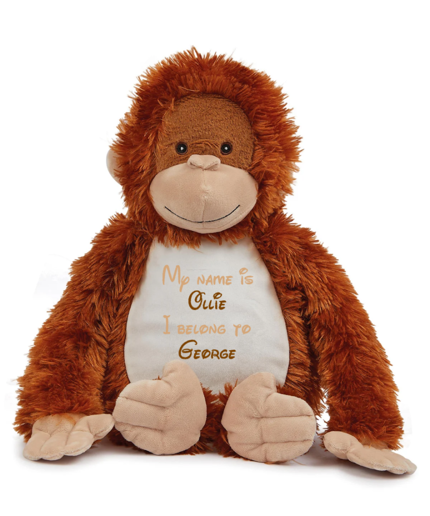 Large Personalised Orangutan Teddy