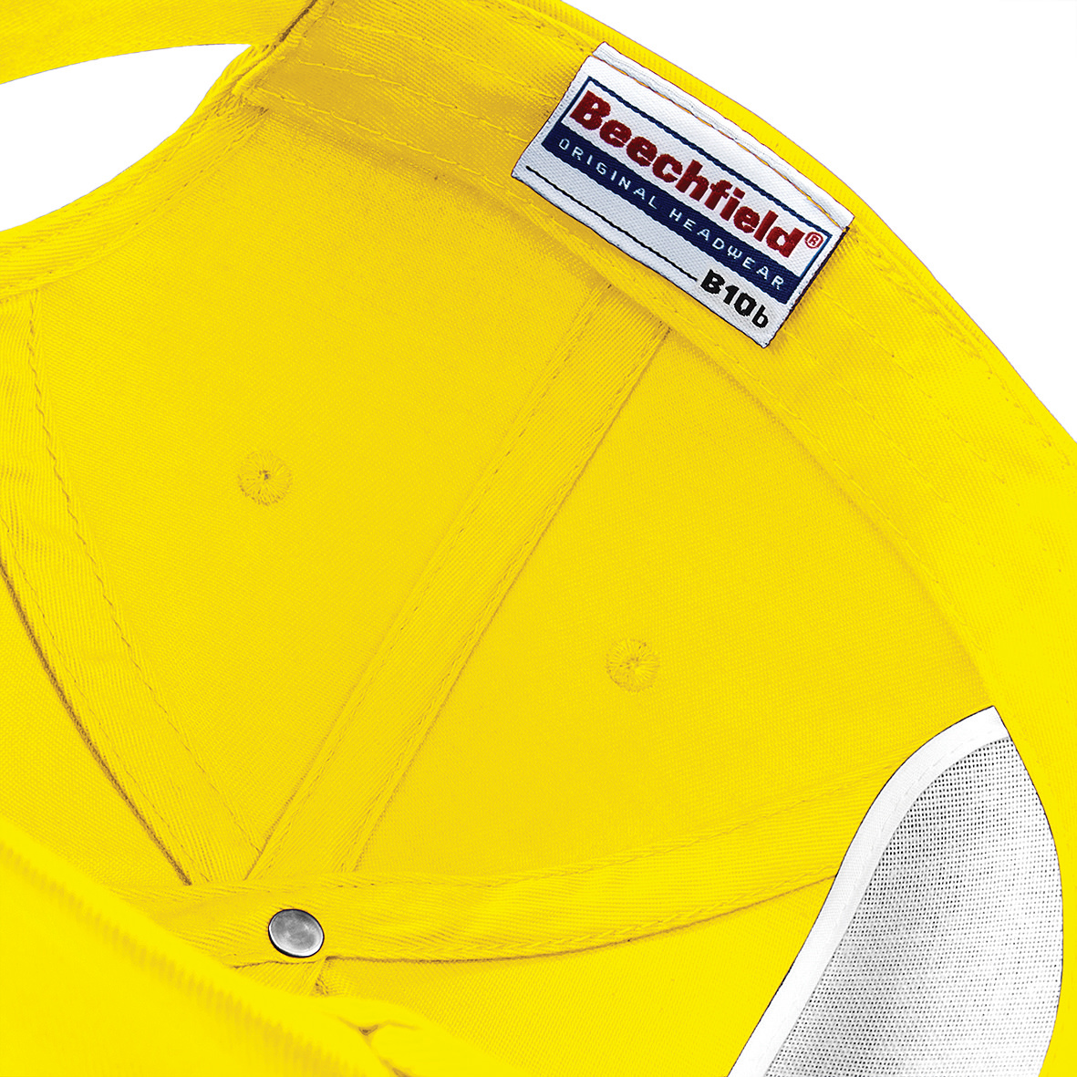 Inside view of a yellow cap.