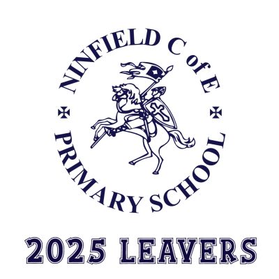 The Ninfield Primary School embelm with text below: "2025 LEAVERS"