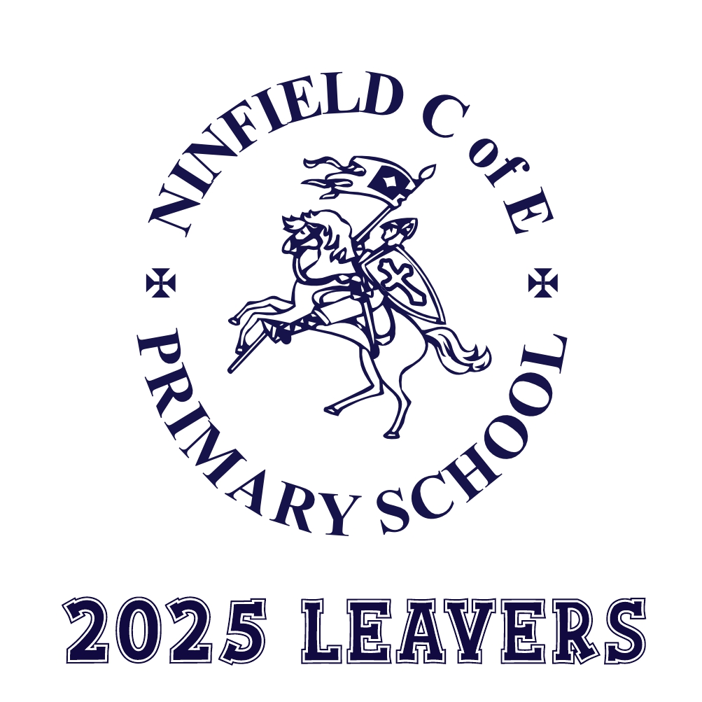 The Ninfield Primary School embelm with text below: "2025 LEAVERS"