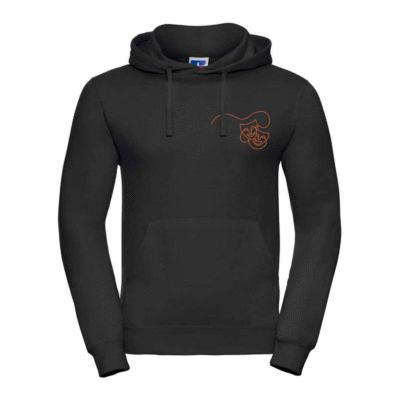Frontal view of the Pheebs School of Performing Arts black hoodie.