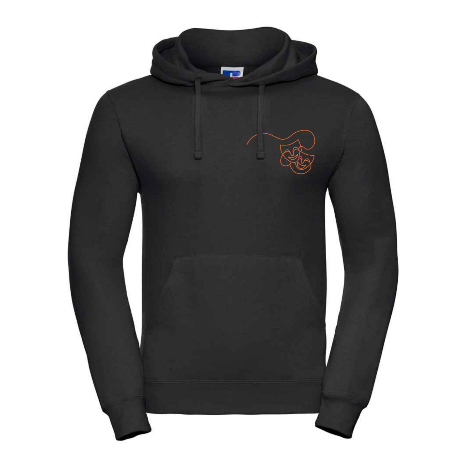 Frontal view of the Pheebs School of Performing Arts black hoodie.
